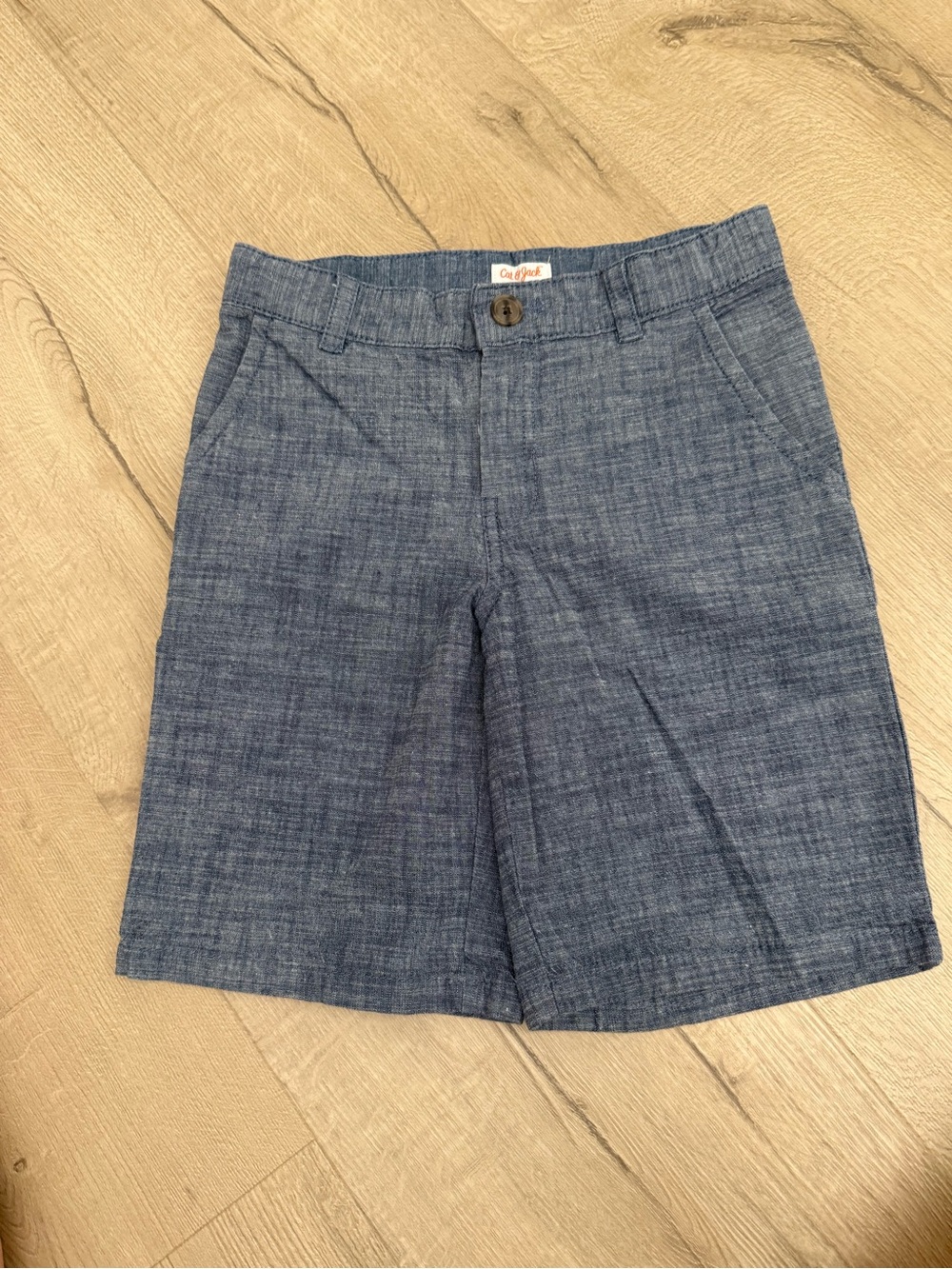 Cat & Jack Boy’s Linen-Look Blue Flat Front Shorts